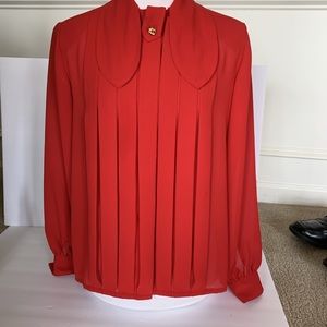Red veg long sleeves blouse size 6
